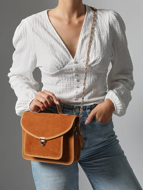 Cross Body Tas La Suite Leder Paul marius Oranje la suite GEOR2SUI ander zicht 1